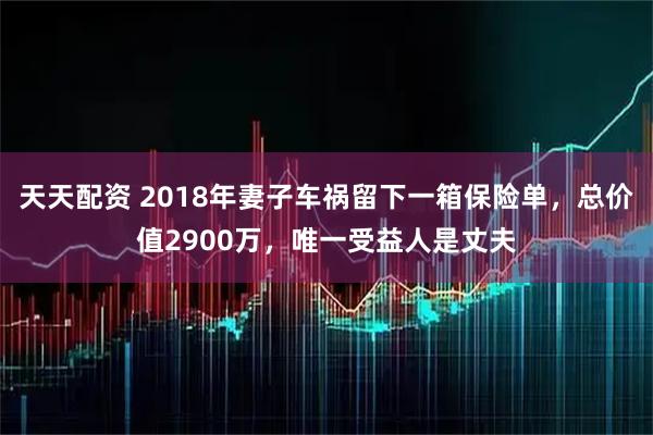 天天配资 2018年妻子车祸留下一箱保险单，总价值2900万，唯一受益人是丈夫