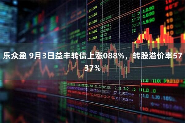 乐众盈 9月3日益丰转债上涨088%，转股溢价率5737%